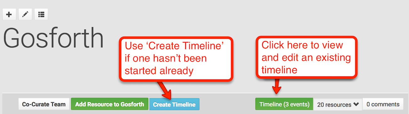 Accessing Timelines