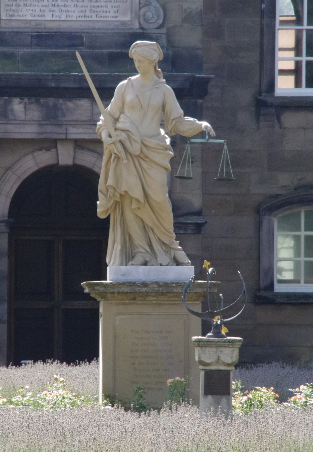 Statue of Justice, Sir William Turners Hospital